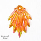 25mm Topaz AB Lucite Deco Fan-General Bead