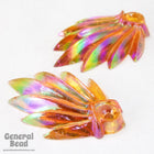 25mm Topaz AB Lucite Deco Fan-General Bead