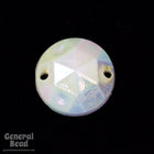 12mm White AB Faceted Sew-On Cabochon-General Bead