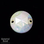 12mm White AB Faceted Sew-On Cabochon-General Bead