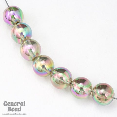 10mm Transparent Smoke Grey AB Round Bead-General Bead