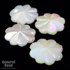 10mm White AB Pinwheel Flower (12 Pcs) #4239-General Bead