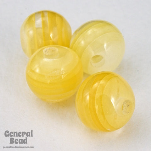 8mm Yellow Stripe Bead-General Bead