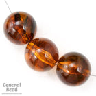 18mm Faux Tortoiseshell Round Bead (4 Pcs) #4243-General Bead