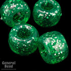 9mm Green Glitter Pony Plastic Craft Bead-General Bead