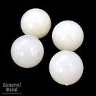 10mm Milky White Round Lucite Bead-General Bead