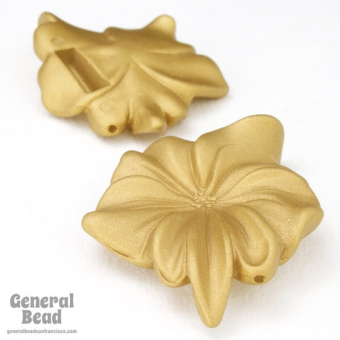 40mm x 50mm Matte Gold Flower-General Bead