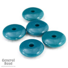 10mm Teal Rondelle (10 Pcs) #4275-General Bead