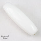 14mm x 45mm White Rectangle Tube Bead #4280-General Bead