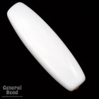 14mm x 45mm White Rectangle Tube Bead #4280-General Bead