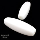 14mm x 45mm White Rectangle Tube Bead #4280-General Bead