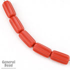 12mm Terra Cotta Six Sided Lucite Tube Bead (10 Pcs) #4281-General Bead