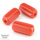 12mm Terra Cotta Six Sided Lucite Tube Bead (10 Pcs) #4281-General Bead
