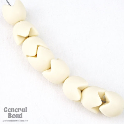10mm Cream Snake End Bead (4 Pcs) #4282-General Bead