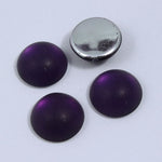 11mm Round Frosted Purple Cabochon-General Bead