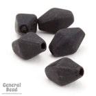 6mm x 12mm Matte Black Bicone (25 Pcs) #4298-General Bead