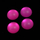 5mm Round Frosted Fuchsia Cabochon (4 Pcs) #UP714-General Bead