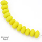 5mm x 10mm Matte Yellow Glass Rondelle (50 Pcs) #4300-General Bead