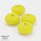 5mm x 10mm Matte Yellow Glass Rondelle (50 Pcs) #4300-General Bead