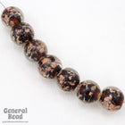 12mm Dark Topaz/Bronze Speckle Round Bead (12 Pcs) #4301-General Bead