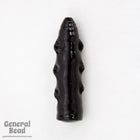 40mm-45mm Black Tapered Tube Bead (8 Pcs) #4304-General Bead