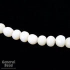3-4mm Opaque Off White Round Bead Strand (100 Pcs) #4319-General Bead