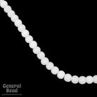 4mm Alabaster White Bead Strand (100 Pcs) #4321-General Bead