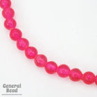 7-8mm Transparent Fuchsia Bead Strand (60Pcs) #4325-General Bead