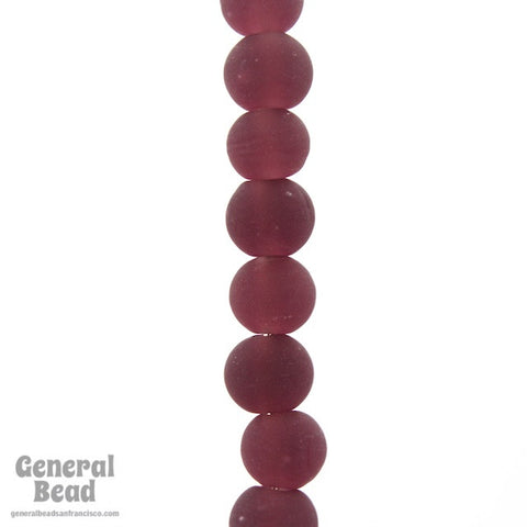 6mm Matte Transparent Amethyst Bead (100 Pcs) #4327-General Bead