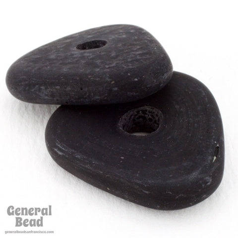35mm Matte Black Triangle Donut (4 Pcs) #4338-General Bead