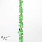 8mm Transparent Peridot Elongated Bicone (100 Pcs) #4340-General Bead