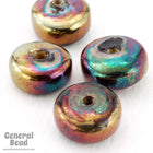 5mm x 10mm Oil Slick Flat Rondelle (10 Pcs) #4343-General Bead