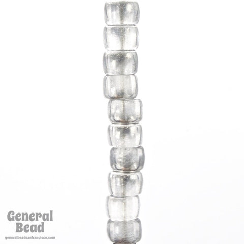6mm Crystal/Silver Mini Crow Bead (30 Pcs) #4345-General Bead