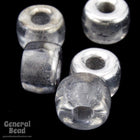 6mm Crystal/Silver Mini Crow Bead (30 Pcs) #4345-General Bead