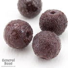 8mm-10mm Handmade Sugar Coated Violet Bead (12 Pcs) #4350-General Bead