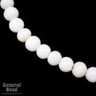 8mm Opaque White Bead (100 Pcs) #4353-General Bead