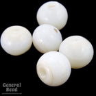 8mm Opaque White Bead (100 Pcs) #4353-General Bead