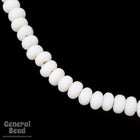 5-6mm Opaque White Rondelle (100 Pcs) #4354-General Bead