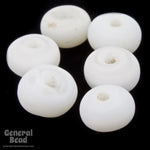 5-6mm Opaque White Rondelle (100 Pcs) #4354-General Bead