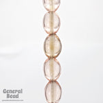 10mm x 12mm Transparent Light Rose Oval Bead (30 Pcs) #4355-General Bead