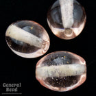 10mm x 12mm Transparent Light Rose Oval Bead (30 Pcs) #4355-General Bead