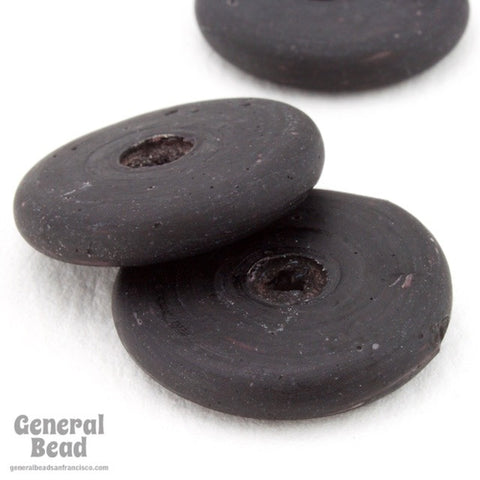 20mm Matte Black Donut (10 Pcs) #4358-General Bead