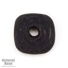 18mm Matte Black Square Donut (20 Pcs) #4359-General Bead