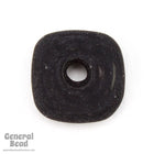 18mm Matte Black Square Donut (20 Pcs) #4359-General Bead