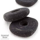 18mm Matte Black Square Donut (20 Pcs) #4359-General Bead