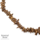 10mm-15mm Irregular Natural Brown Coconut Shell Bead Strand-General Bead