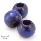 8mm Dark Blue Round Wood Bead-General Bead