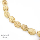 28mm Oval Olive Wood Carved Bead-General Bead