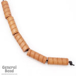 25mm Maple Stain Twist Tube Bead-General Bead