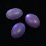 13mm x 18mm Frosted Purple Oval Cabochon-General Bead